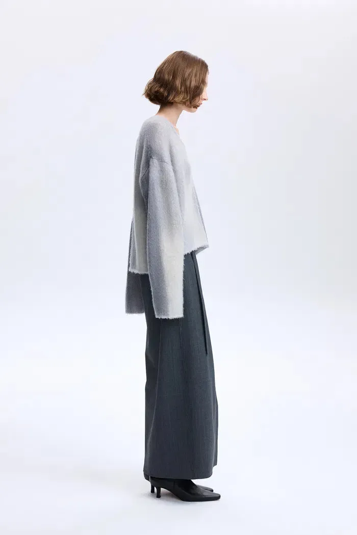 Ancre Strata Print Sweater in Baby Alpaca-Merino Blend Knit