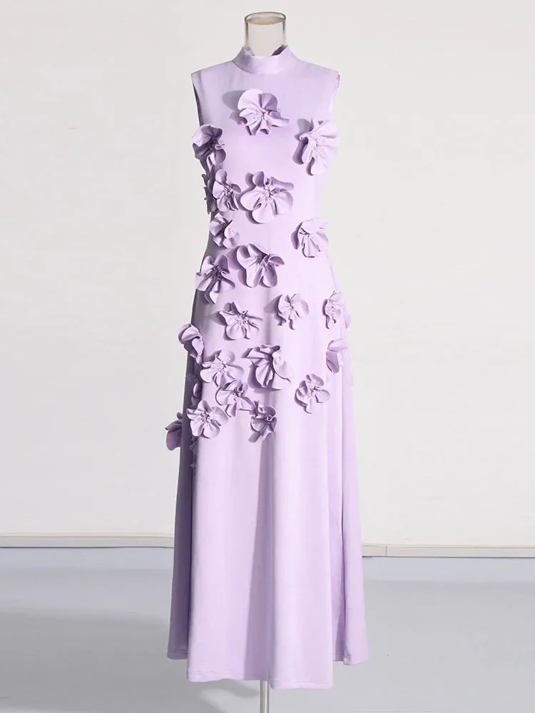 Appliques Elegant Collar Dress - Kristy