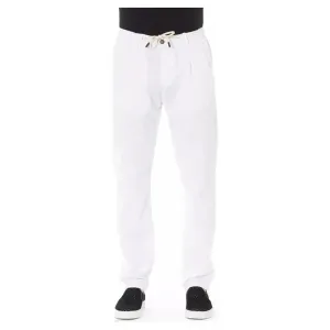 Baldinini Trend White Cotton Men Chino Pants