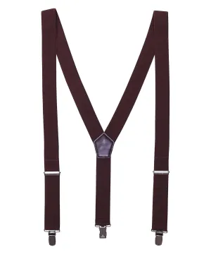 Brown - Clip-on trouser braces
