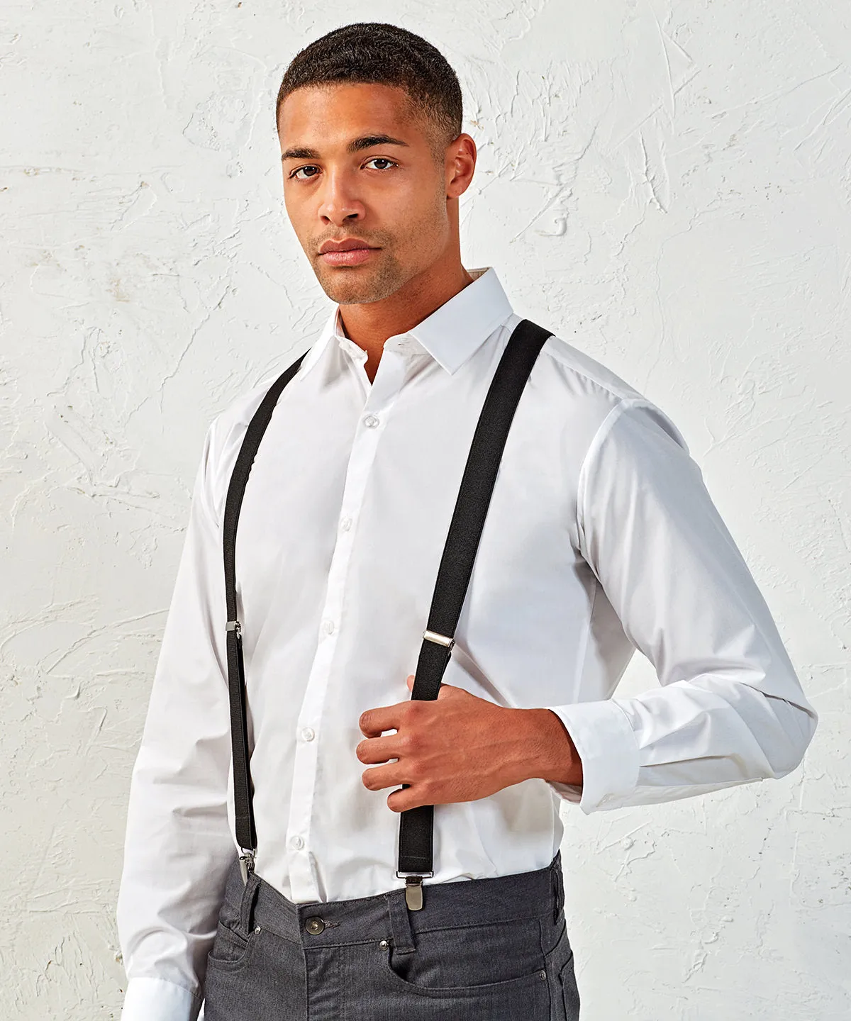 Brown - Clip-on trouser braces