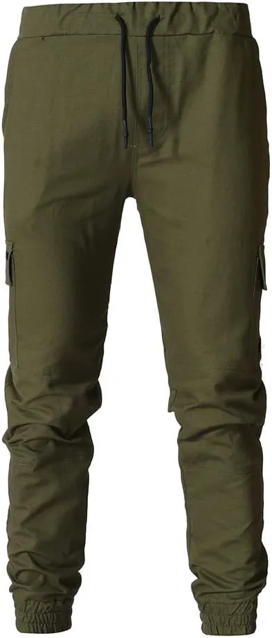 Cargo Pants for Men Big and Tall Baggy Pants with Zipper Pockets Man's Lightweight Hiking Ripstop Cargo Pants Regular