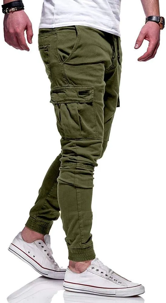 Cargo Pants for Men Big and Tall Baggy Pants with Zipper Pockets Man's Lightweight Hiking Ripstop Cargo Pants Regular