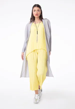 Choice Egg Shape Electric Pleated Outerwear Grey