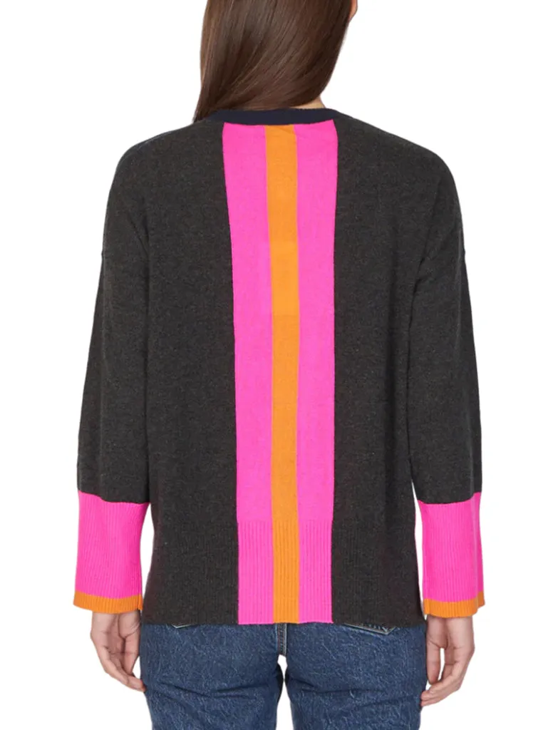 Colour Blocked Relaxed Crew - AUTUMN CASHMERE