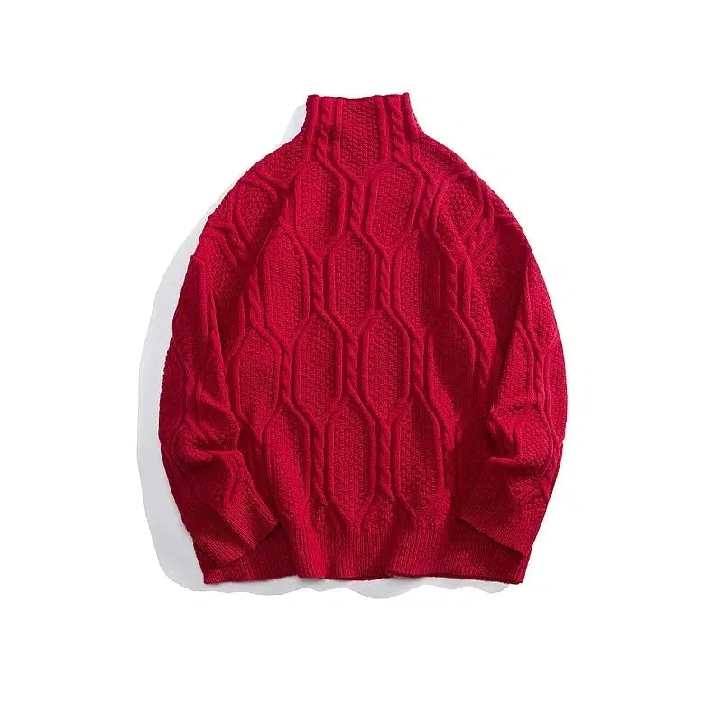 Cozy Patterned Knit Sweater