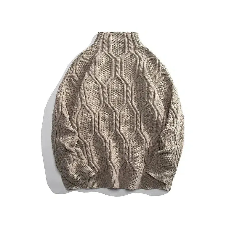 Cozy Patterned Knit Sweater