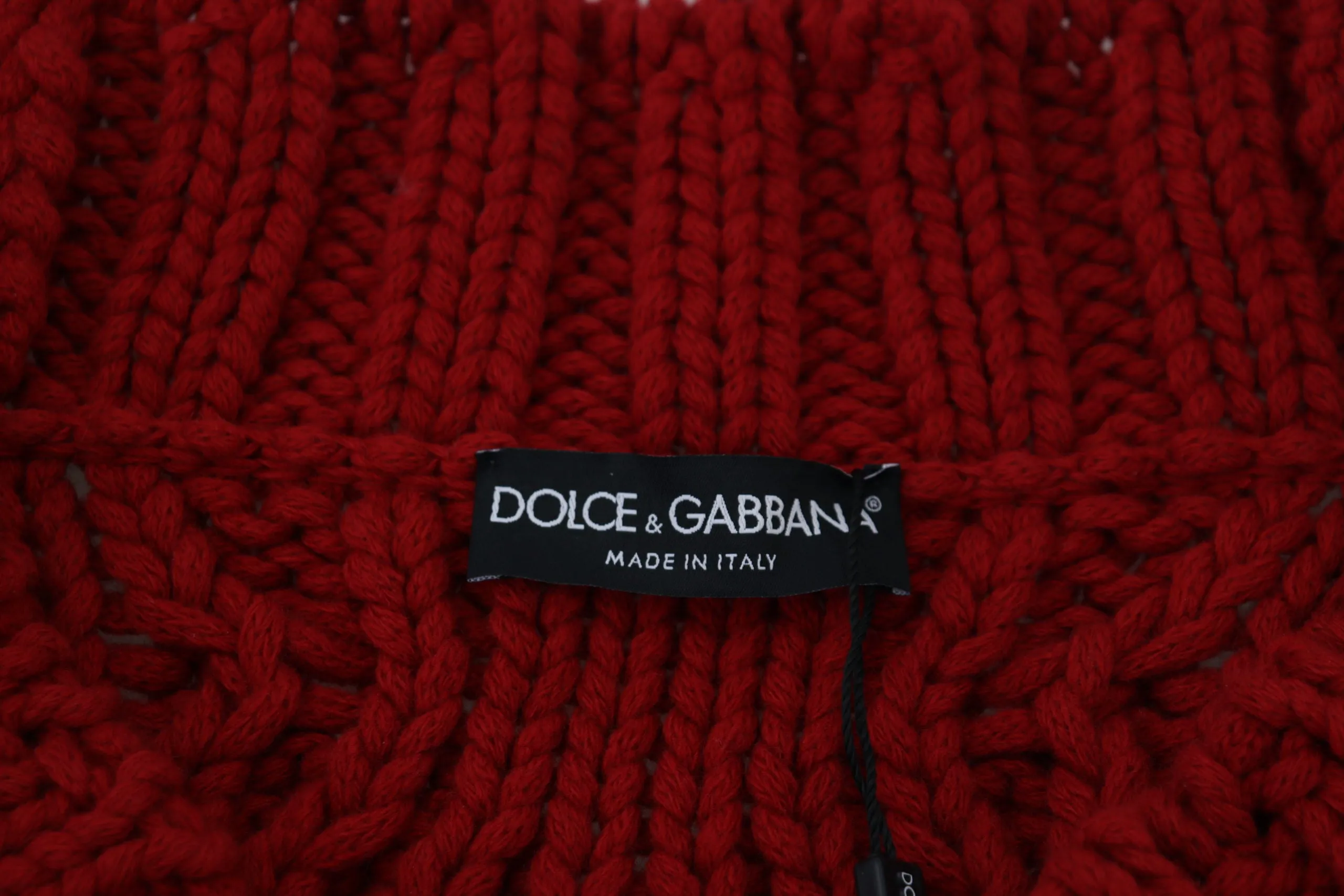 Dolce & Gabbana Elegant Red Virgin Wool Cardigan