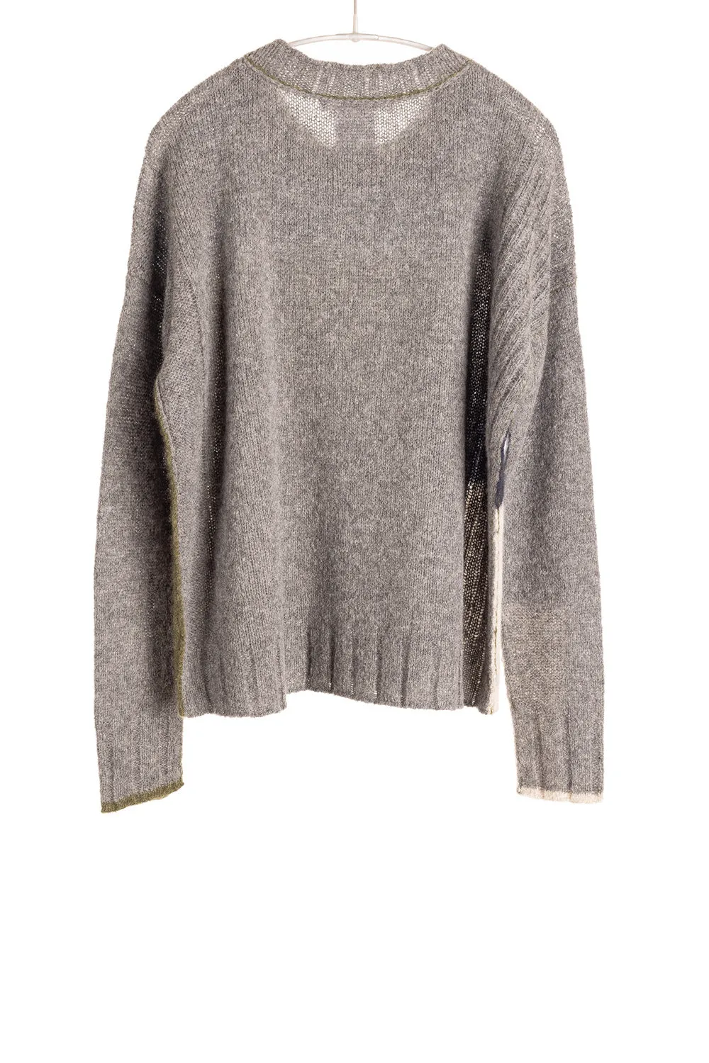 Dreamy Cashmere Block Crew - Thunder/Moss