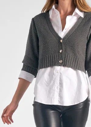 Elan Sonia Cardigan - Gunmetal Grey ***FINAL SALE***