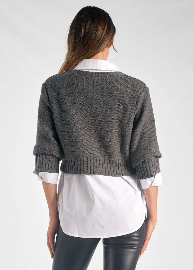 Elan Sonia Cardigan - Gunmetal Grey ***FINAL SALE***