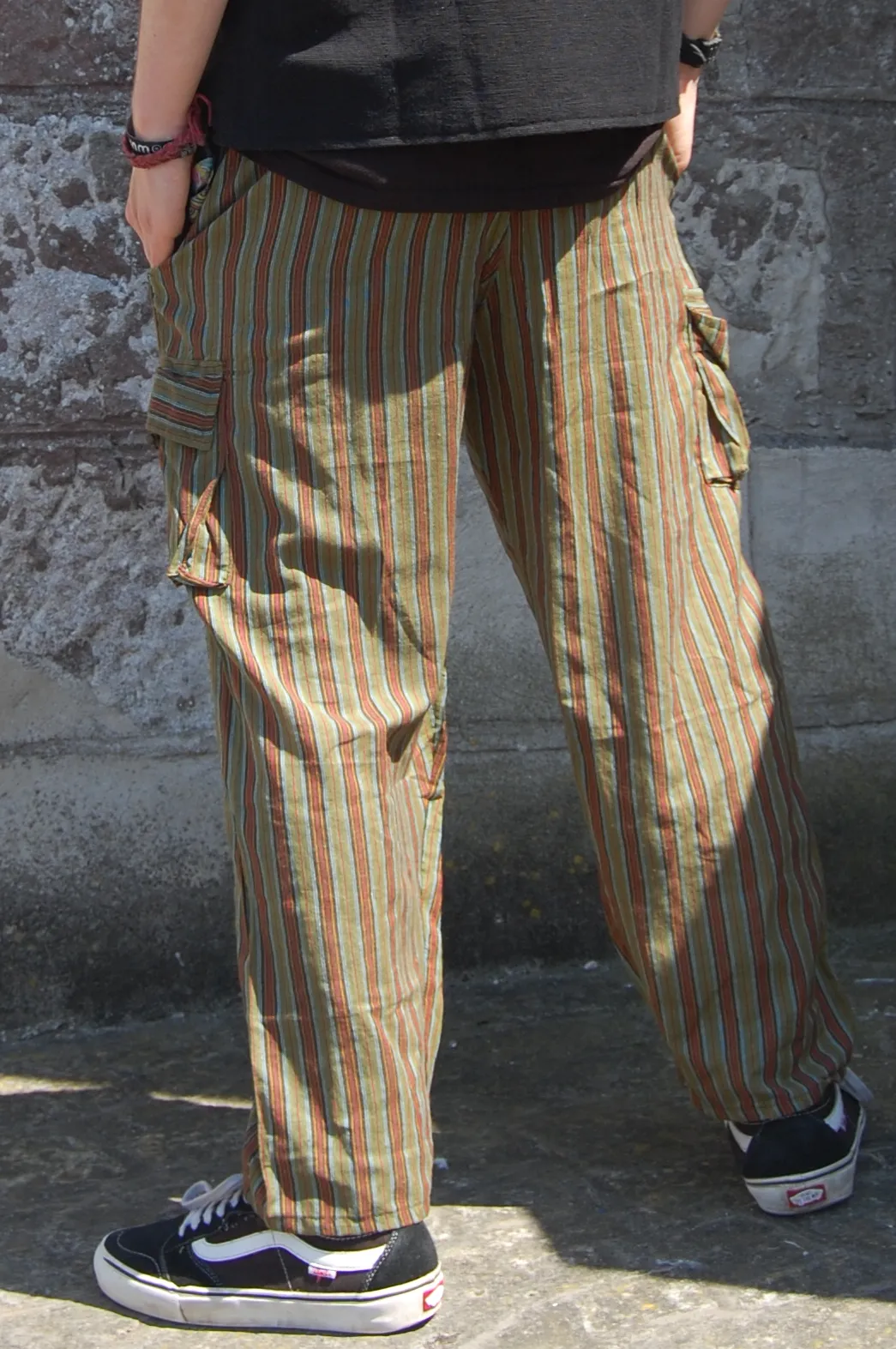 GREEN STRIPED CARGO POCKET 2 - 23