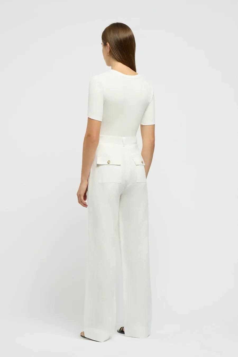 Martine Linen Trousers White