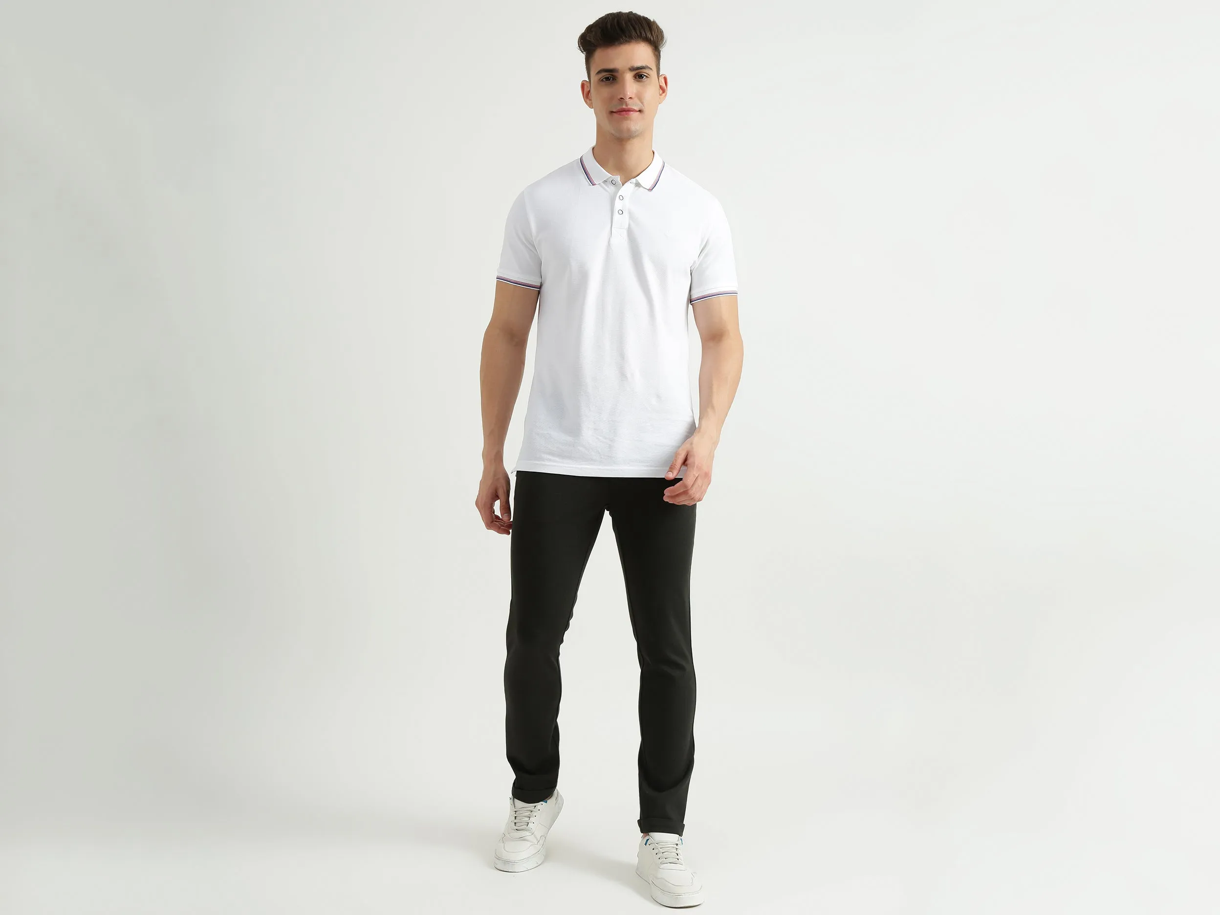 Mens Cropped Patterned Trousers