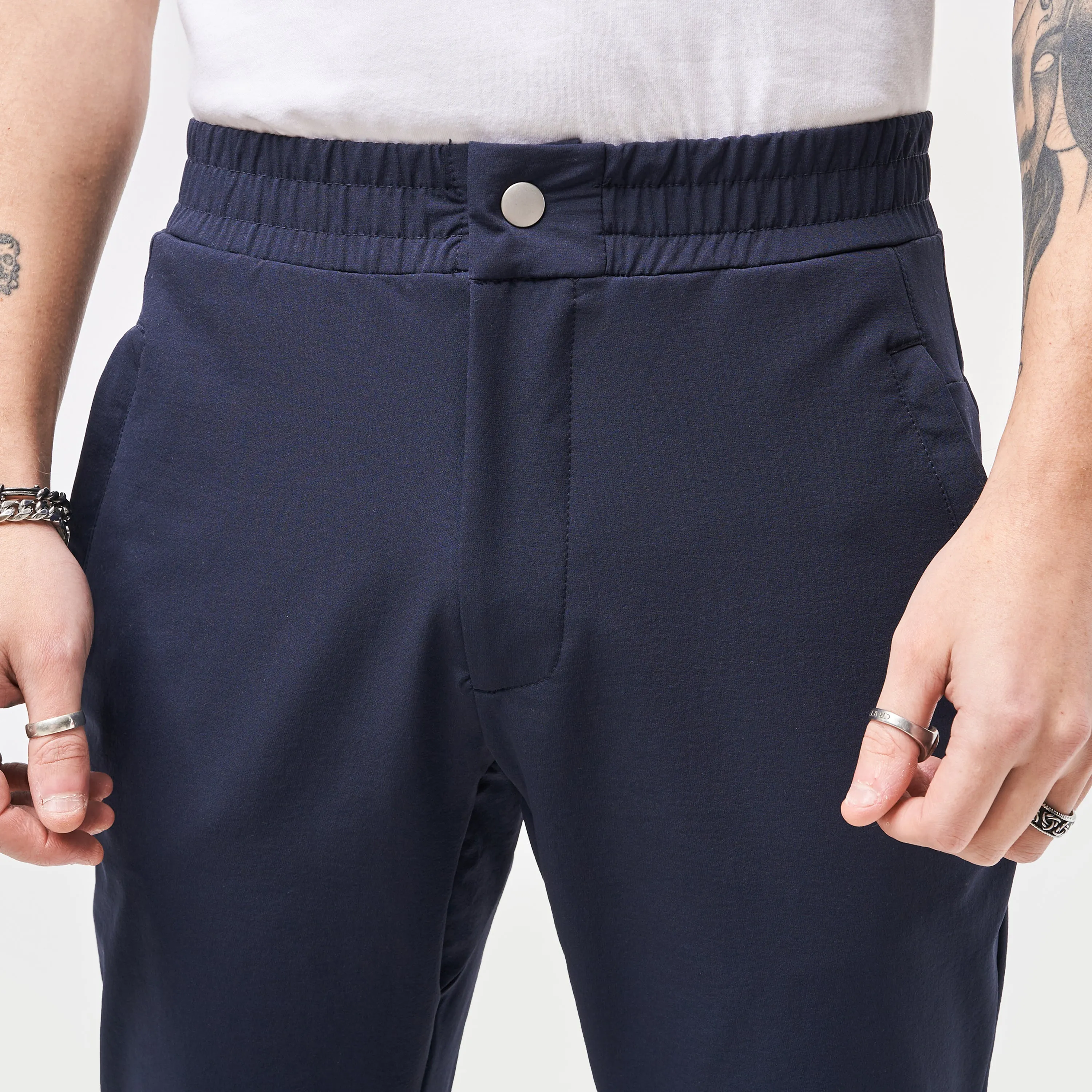 Mens Refined Tech Trouser - Dark Navy