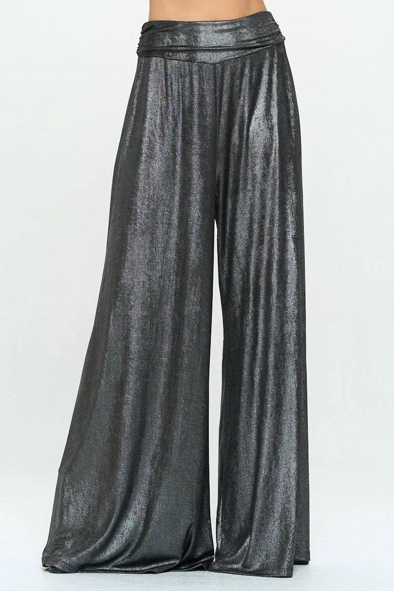 Metallic Pants | Elastic Waist | Pockets | CozyCouture®