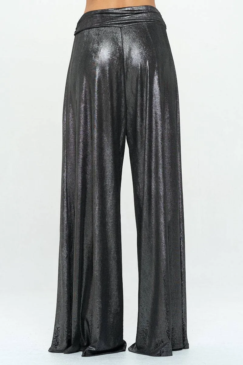 Metallic Pants | Elastic Waist | Pockets | CozyCouture®