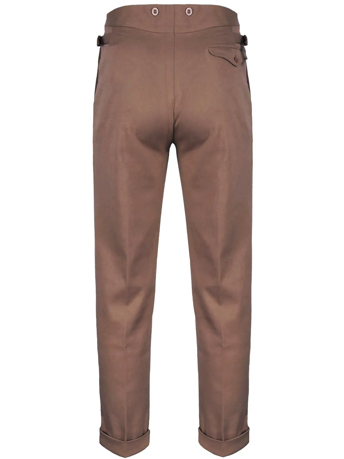 Midcentury Vintage Edwin High Waist Trousers in Light Brown