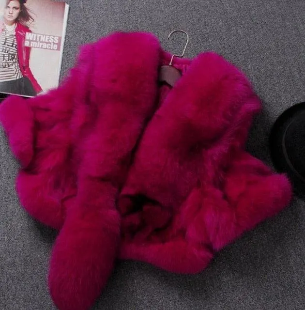 REAL Fox Fur Coat Short female 2020 Winter New Fur Shawl Jacket