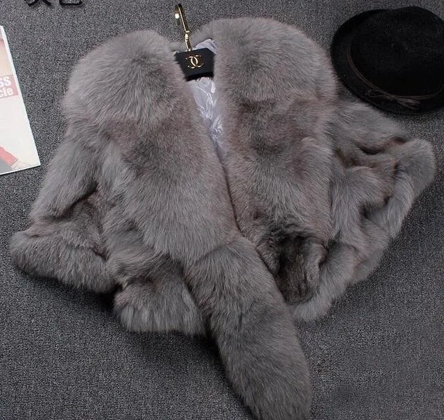 REAL Fox Fur Coat Short female 2020 Winter New Fur Shawl Jacket