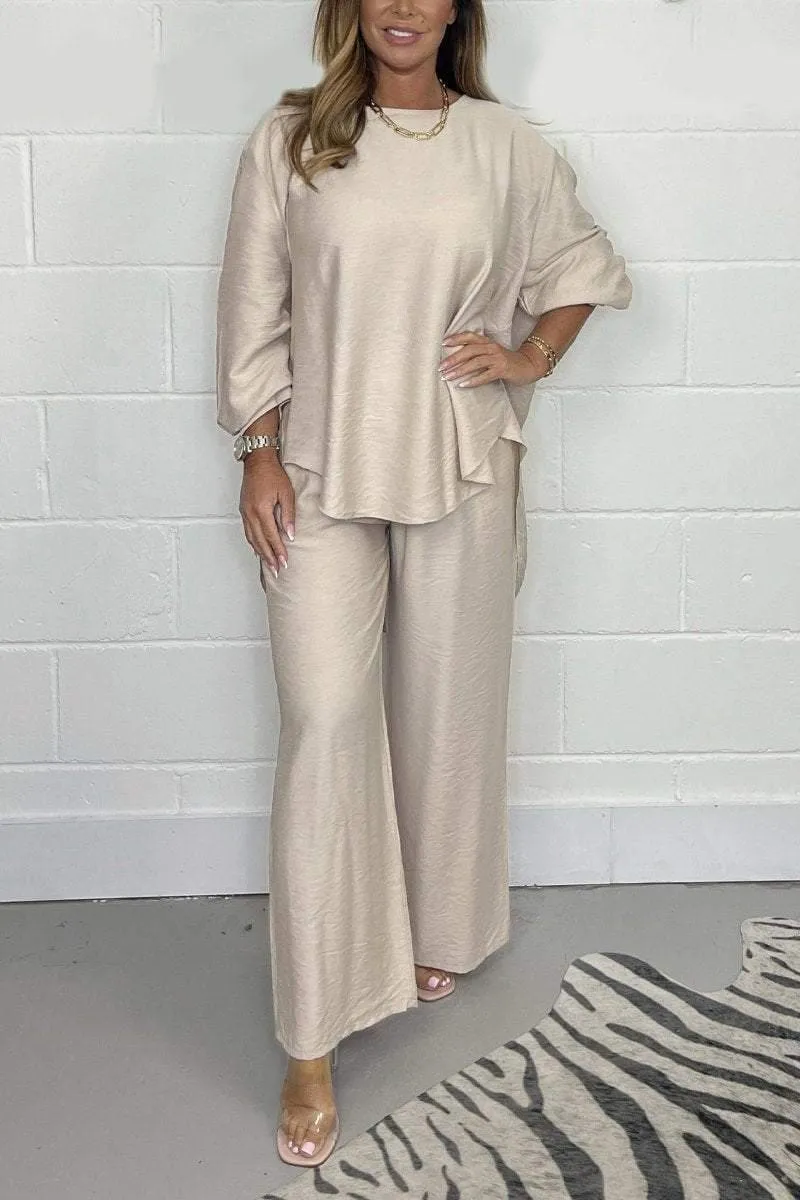 Scarlett | Elegant Round-Neck Long-Sleeve Suit