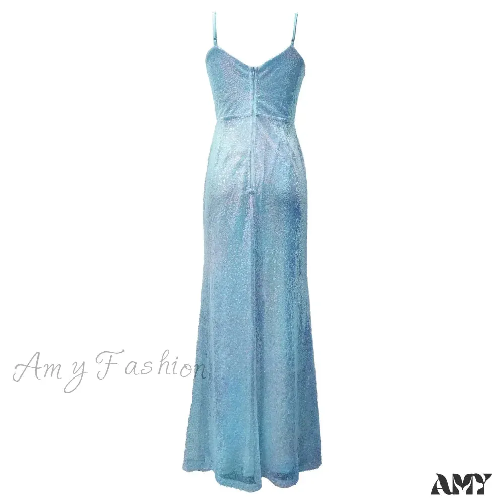 Sexy Elegant Strapless Tempting Backless Sophisticated High-Split Long Maxi Dress