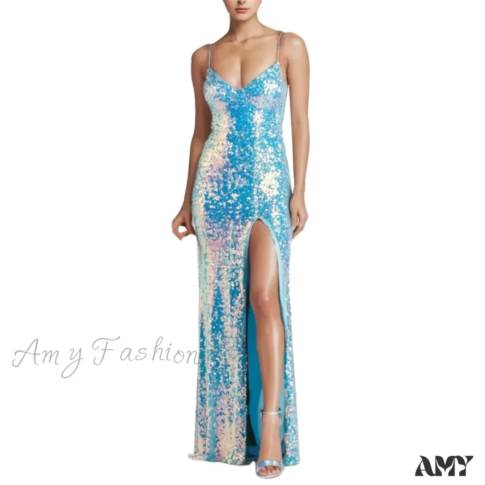 Sexy Elegant Strapless Tempting Backless Sophisticated High-Split Long Maxi Dress