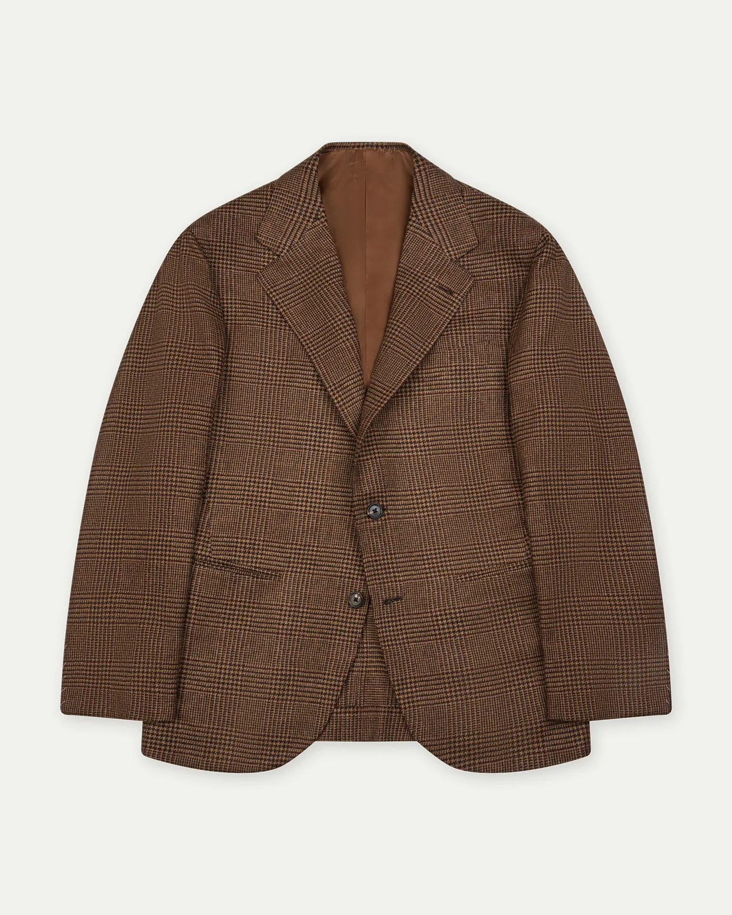 Sport Coat Brown Prince of Wales Merino Wool