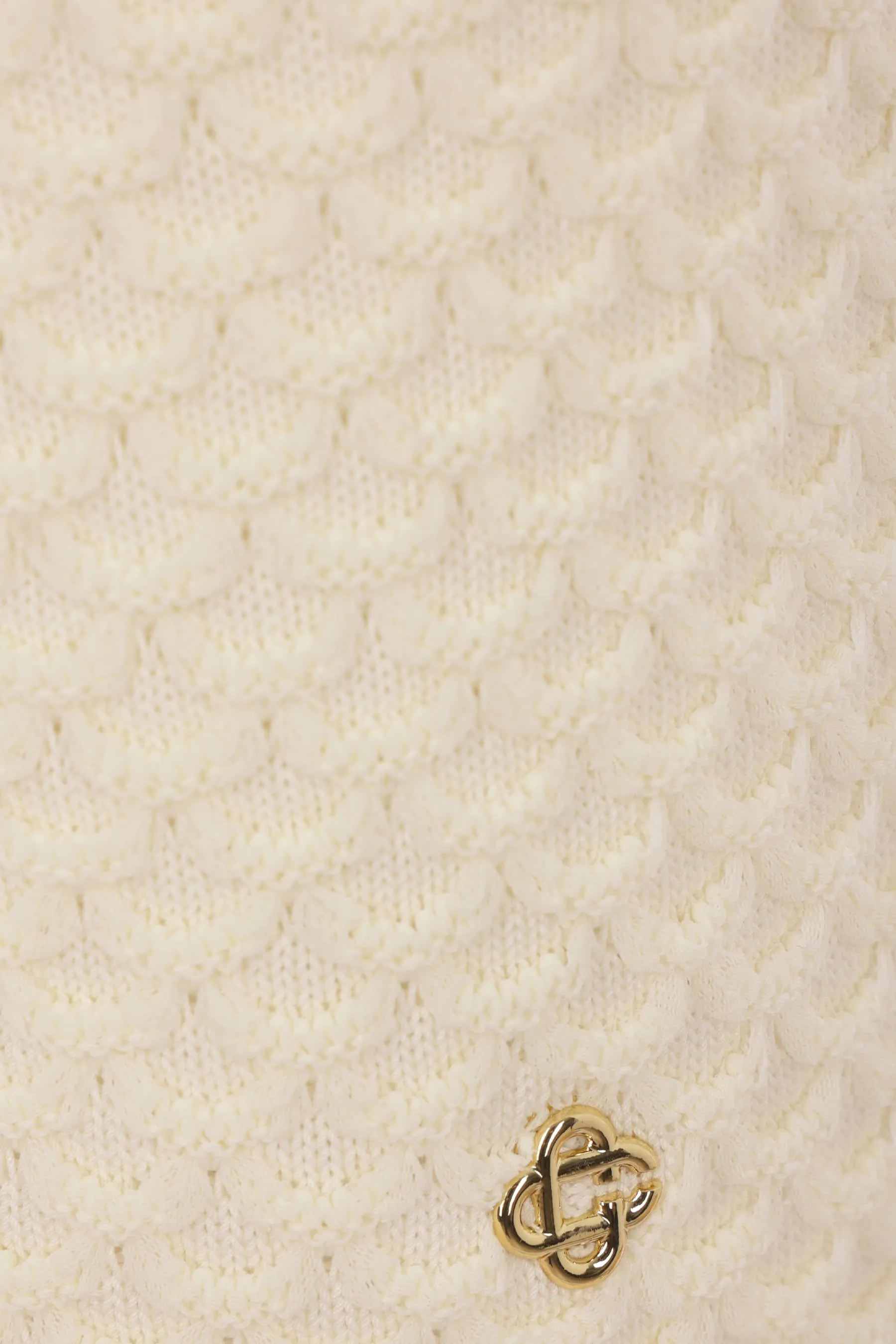Textured Pattern Knit Cotton-Blend Shorts
