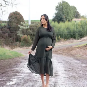 Thrash and Thrill Dress | Army Green | Size Medium