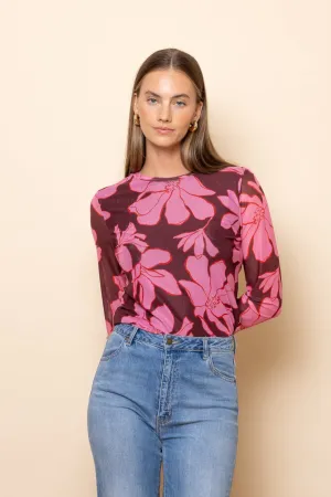 WHOLESALE - MAGNOLIA Mesh Long Sleeve Top