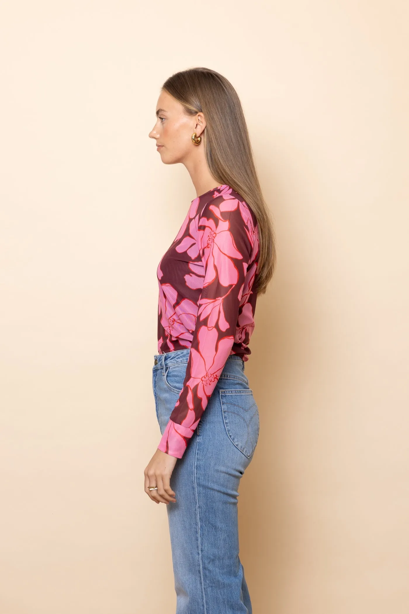 WHOLESALE - MAGNOLIA Mesh Long Sleeve Top