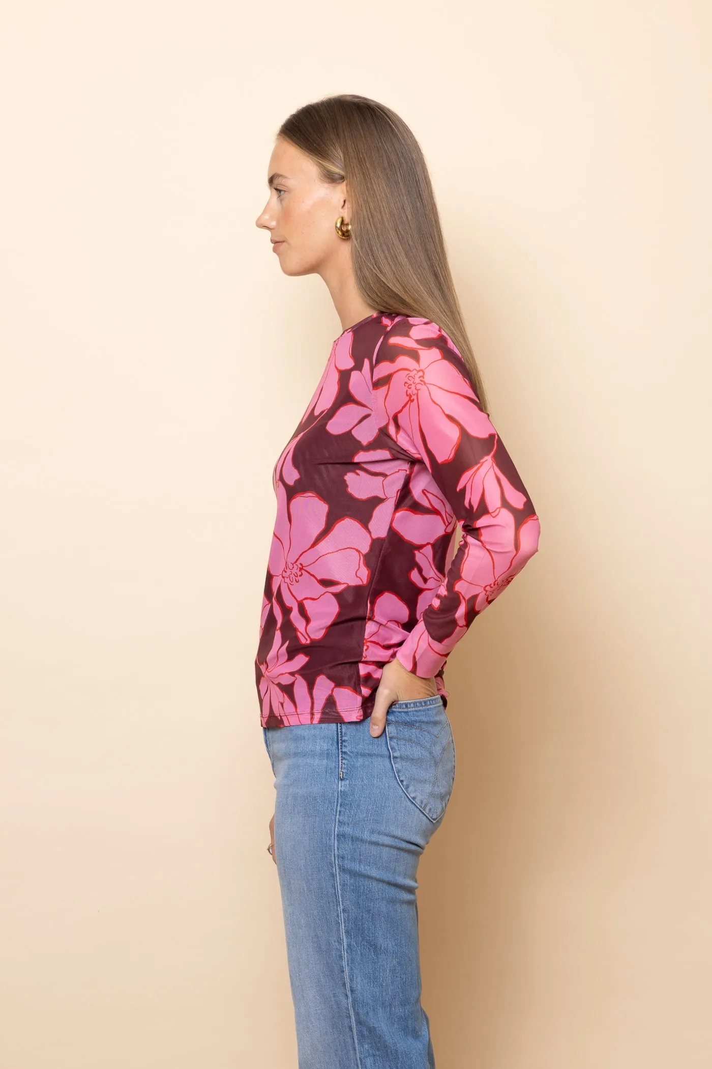 WHOLESALE - MAGNOLIA Mesh Long Sleeve Top